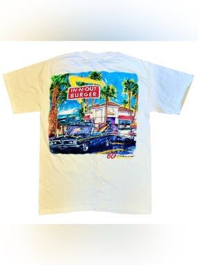 IN-N-OUT 60th Anniversary Graphic White Crewneck T-Shirt SZ M NWOT